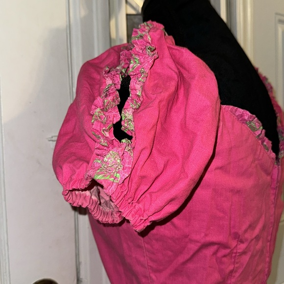 Vintage hot pink square dancing dress! Size SM. Excellent shape! #squaredance - Picture 8 of 11